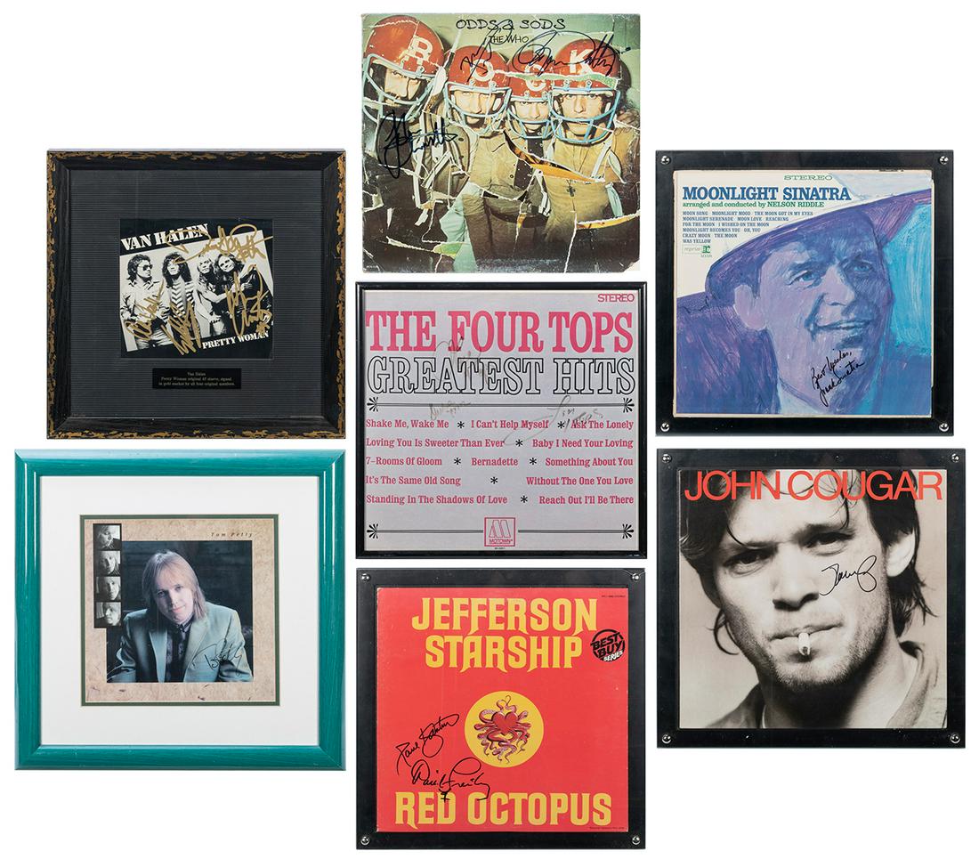 Lot of Signed Album Covers. Fourteen album covers by (1 of 8)