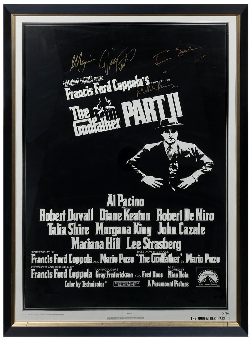 The Godfather Part II Poster. Signed in gold ink by Al (1 of 1)