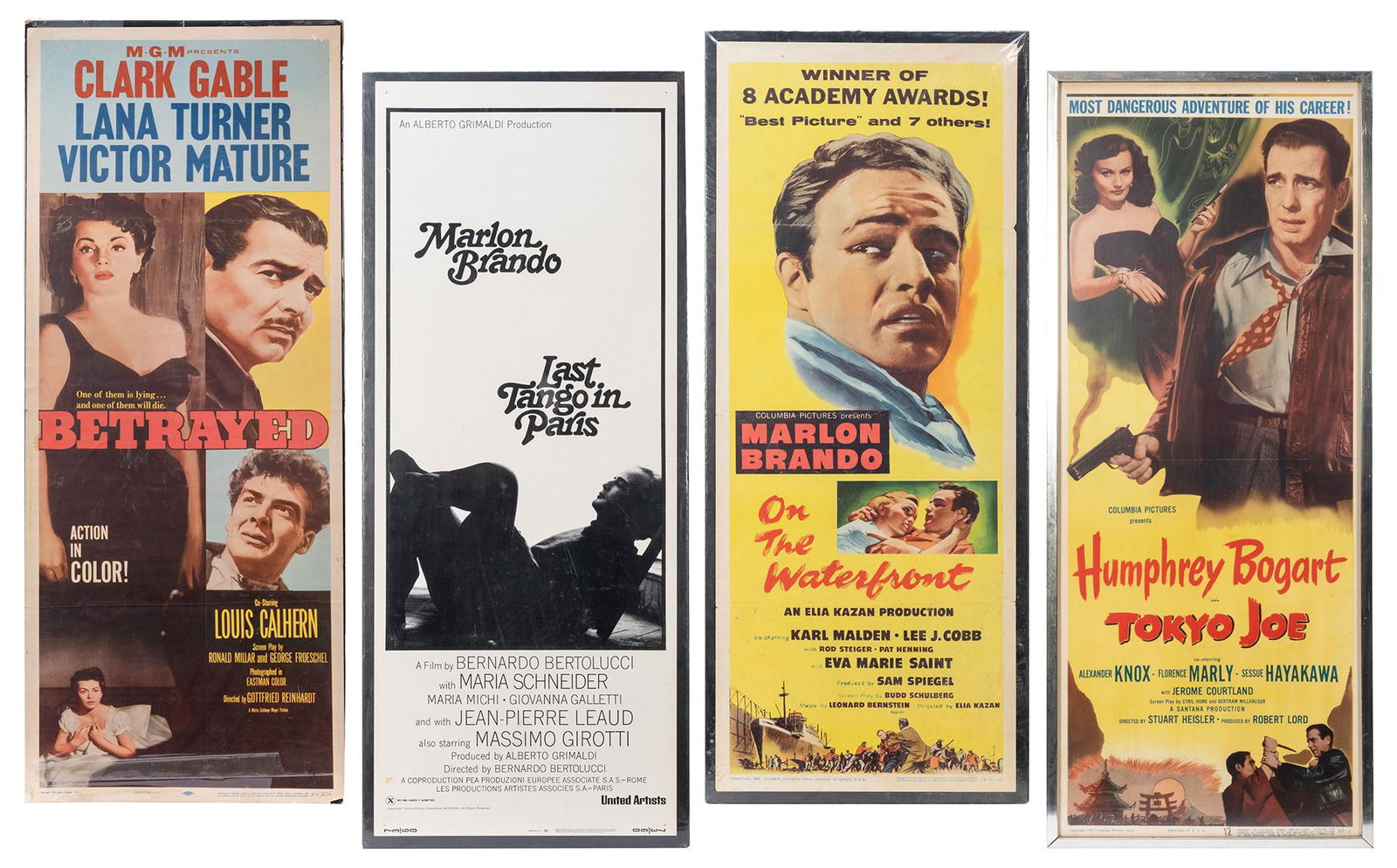 Four Insert Movie Posters featuring Bogart, Brando, and (1 of 5)