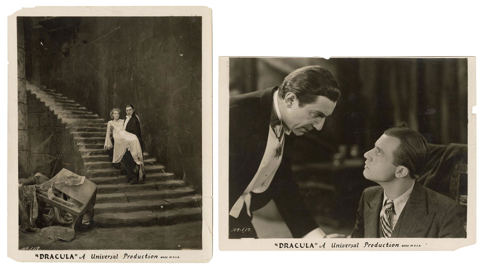 Pair of Stills from “Dracula” (1931). (1 of 3)