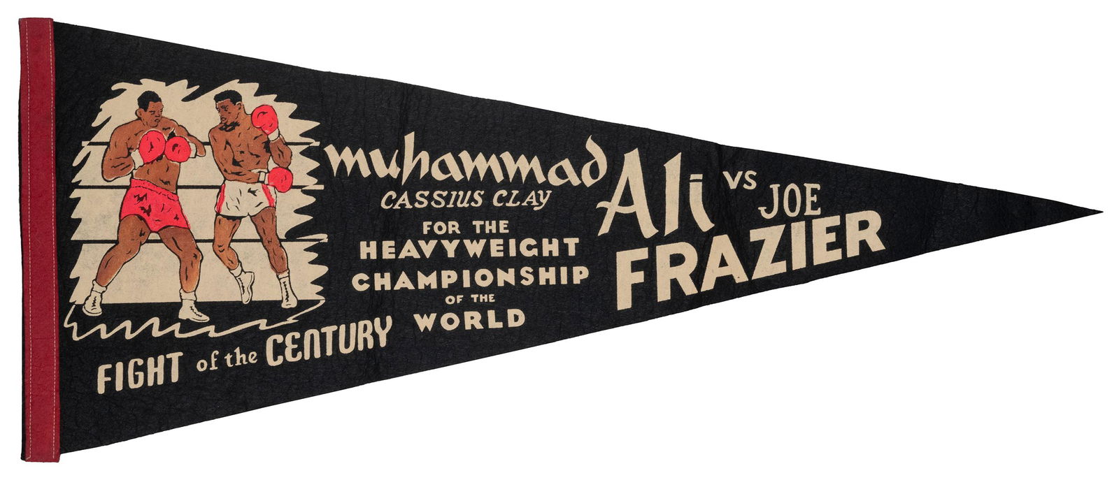 Muhammad Ali vs. Joe Frazier Souvenir Boxing Pennant. (1 of 1)