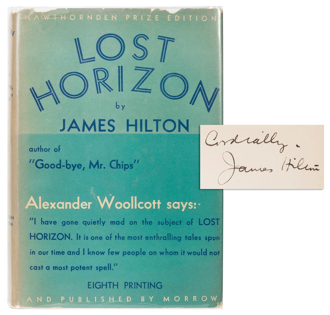 HILTON, James (1900–1954). Lost Horizon. New (1 of 3)