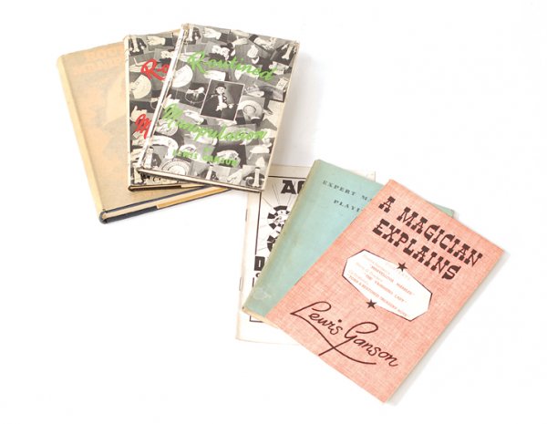 Ganson, Lewis. Group of six books signed and inscri: Ganson, Lewis. Group of six books signed and inscribed to Jay Marshall. Including Routined Manipulation (Parts I, II and Finale); A Magician Explains; Expert Manipulation of Playing Cards; and Aces in