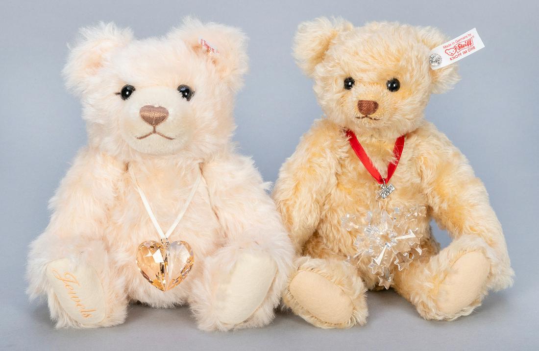 Pair of Steiff / Swarovski Crystal Teddy Bears. (1 of 1)