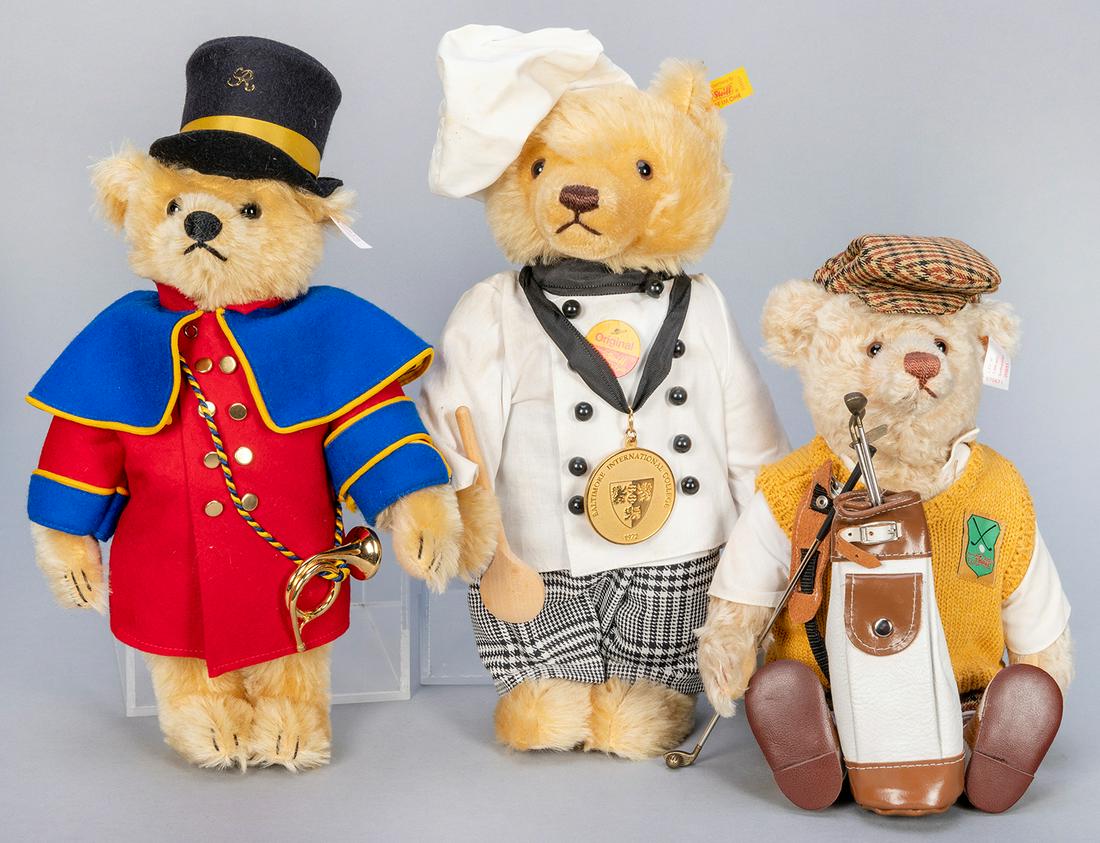Trio of Steiff Occupational Teddy Bears. Including (1 of 1)
