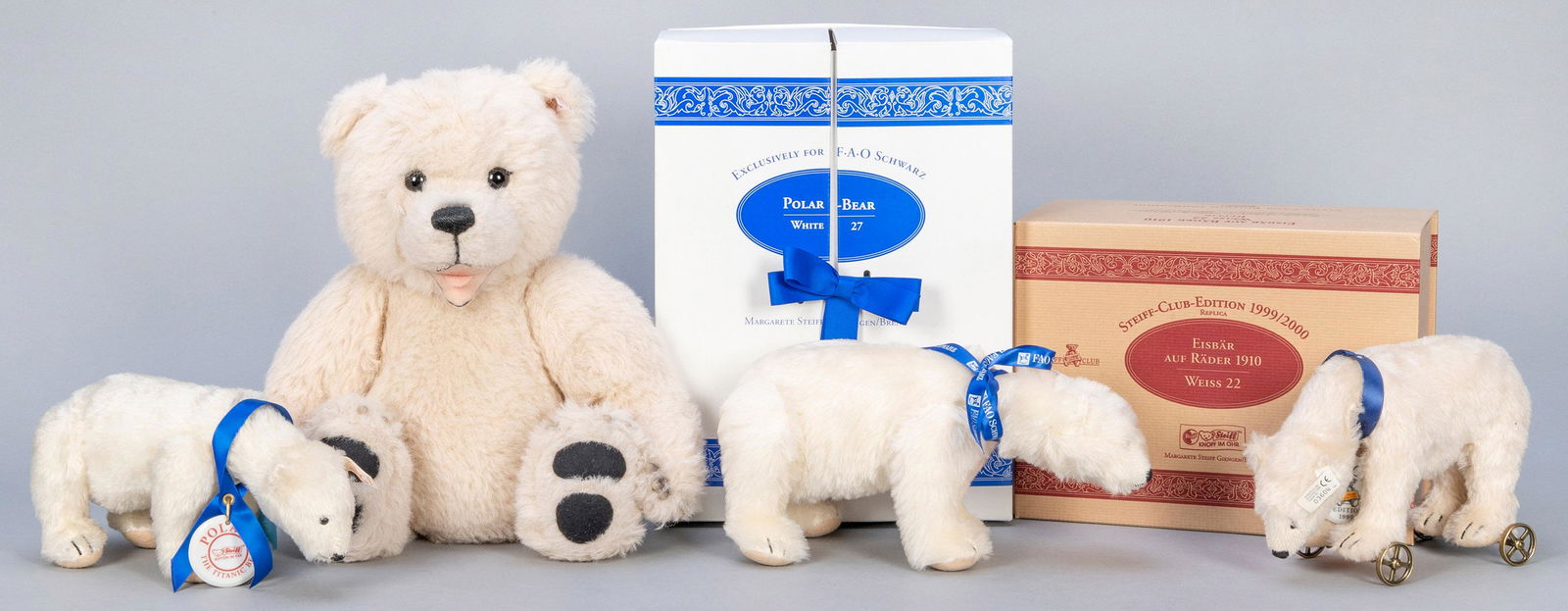 Lot of 4 Steiff Polar Bears. Including: Baby Polar Cub (1 of 1)
