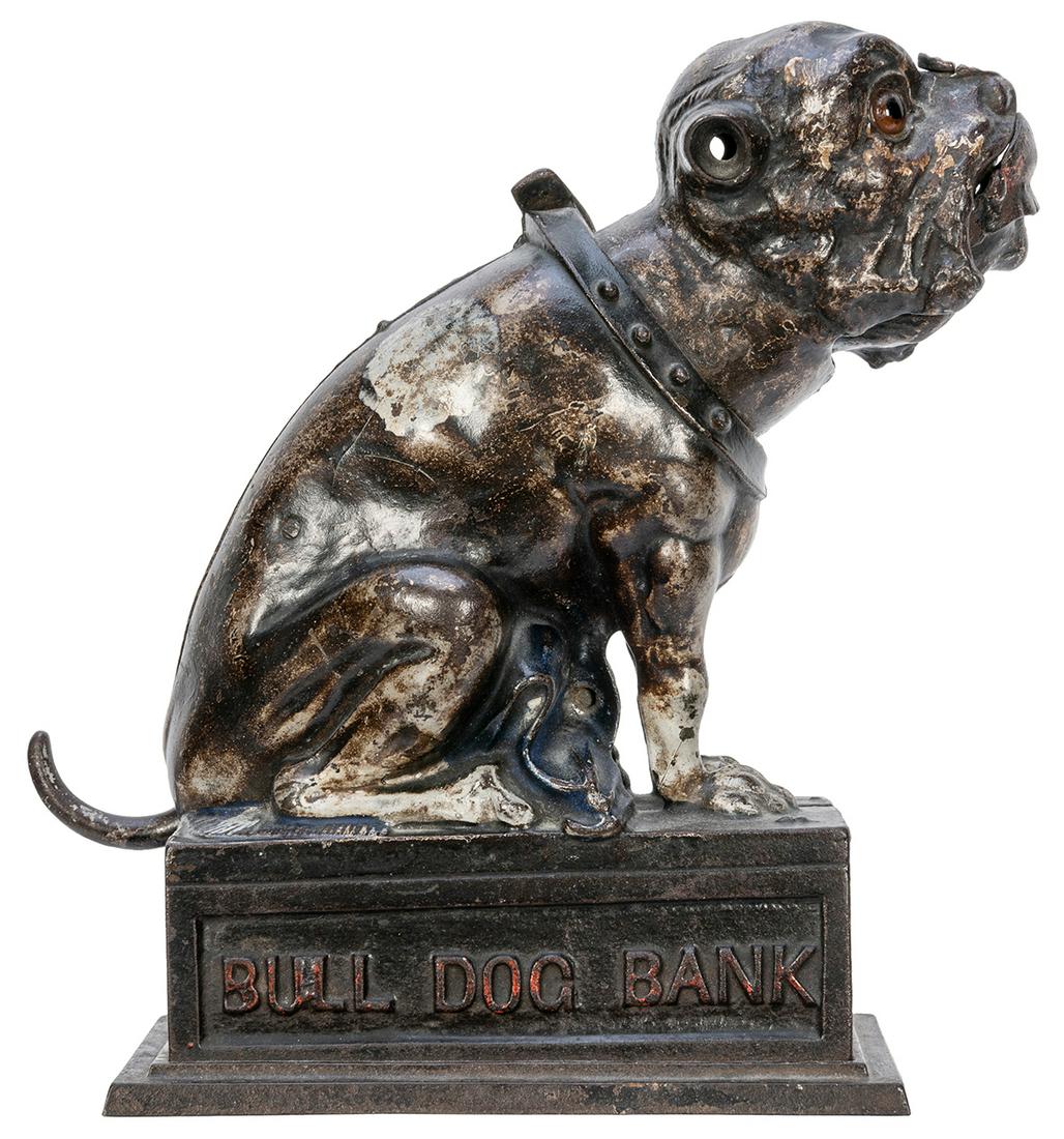 Bulldog Bank. Cromwell, CT: J.E. Stephens, 1880s. (1 of 5)