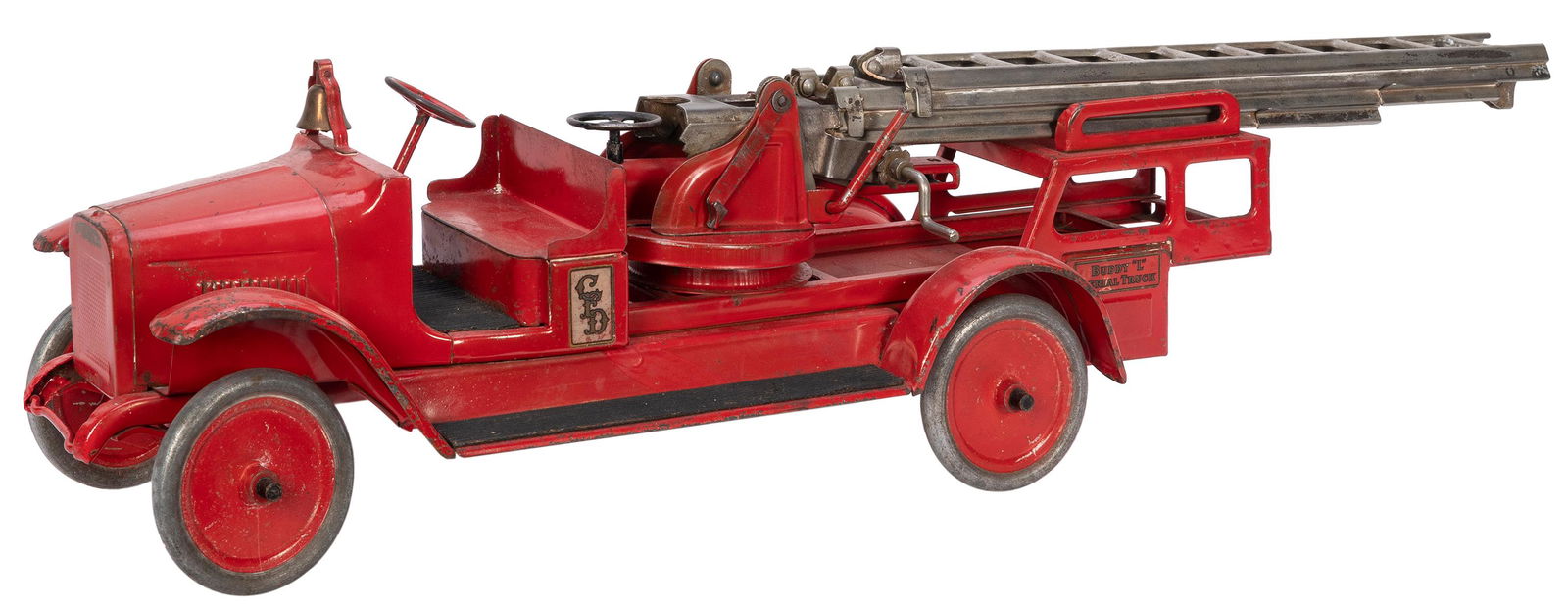Buddy L Aerial Fire Truck. Large pressed steel truck, (1 of 2)