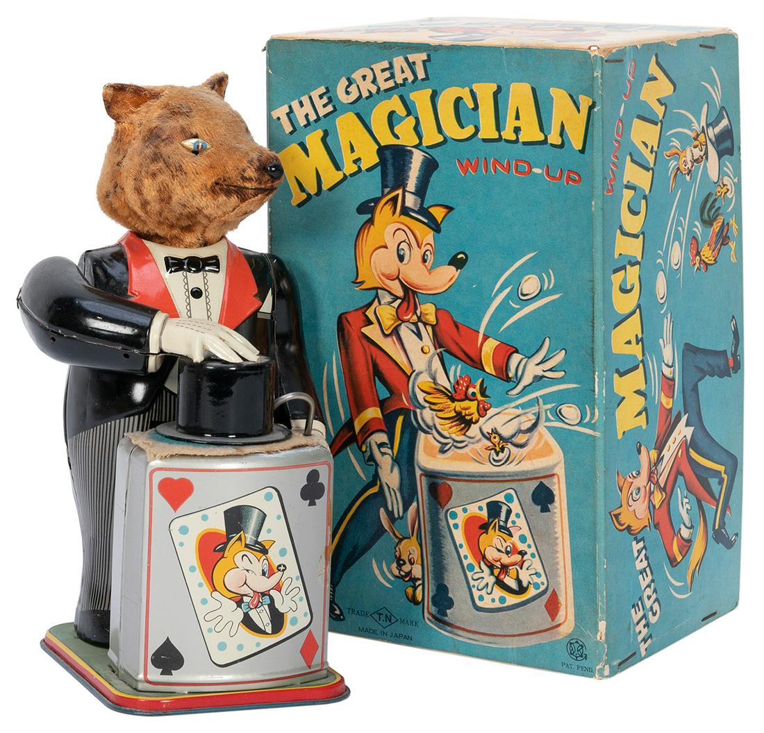 The Great Magician Wind-Up Toy. Japan: T.N., 1950s. (1 of 2)