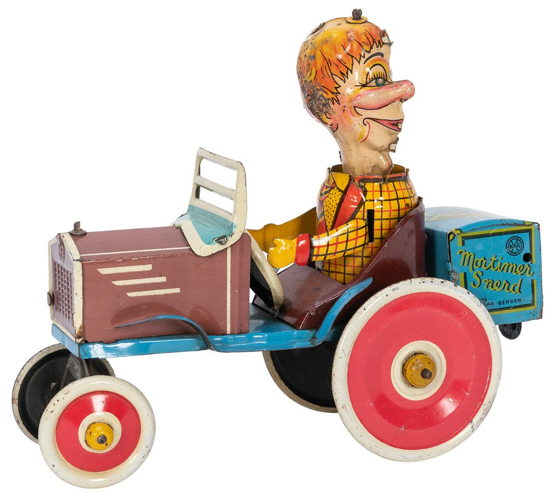 Marx Mortimer Snerd Wind-Up Toy. 1939. Lithograph tin (1 of 2)