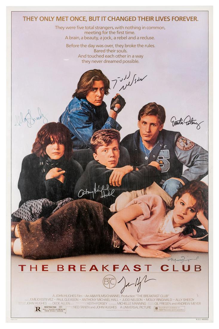 The Breakfast Club Poster, Signed by Cast. Signed by (1 of 1)