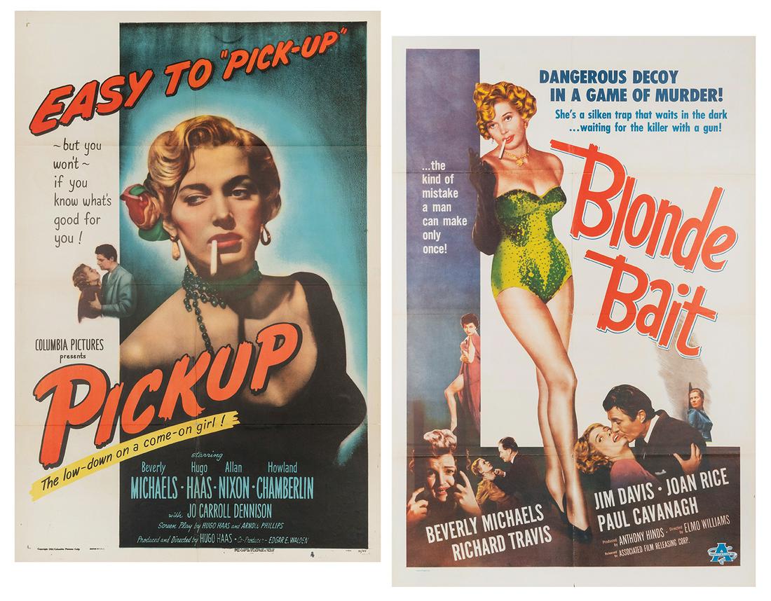 Pair of 1950s Sleaze / Crime Movie Posters. Includes (1 of 3)