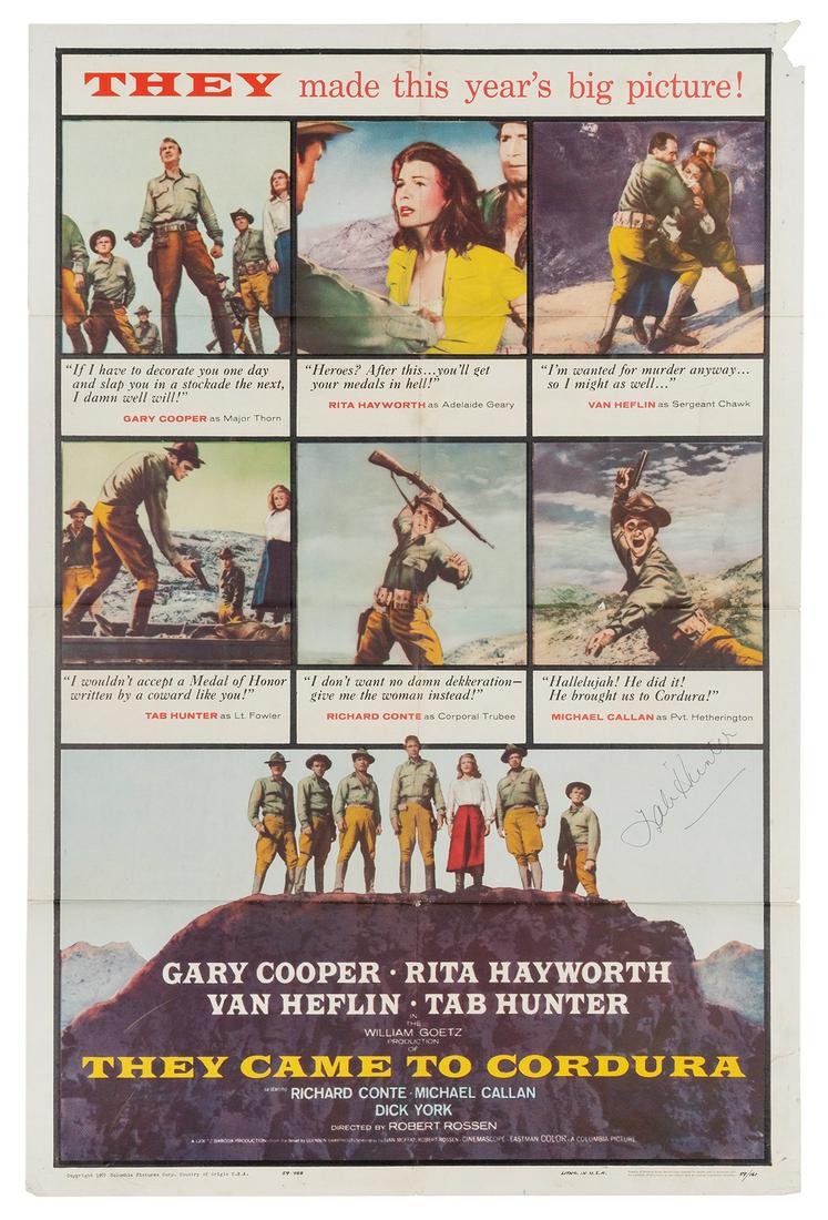 They Came to Cordura. Columbia, 1959. One sheet (41 x (1 of 1)