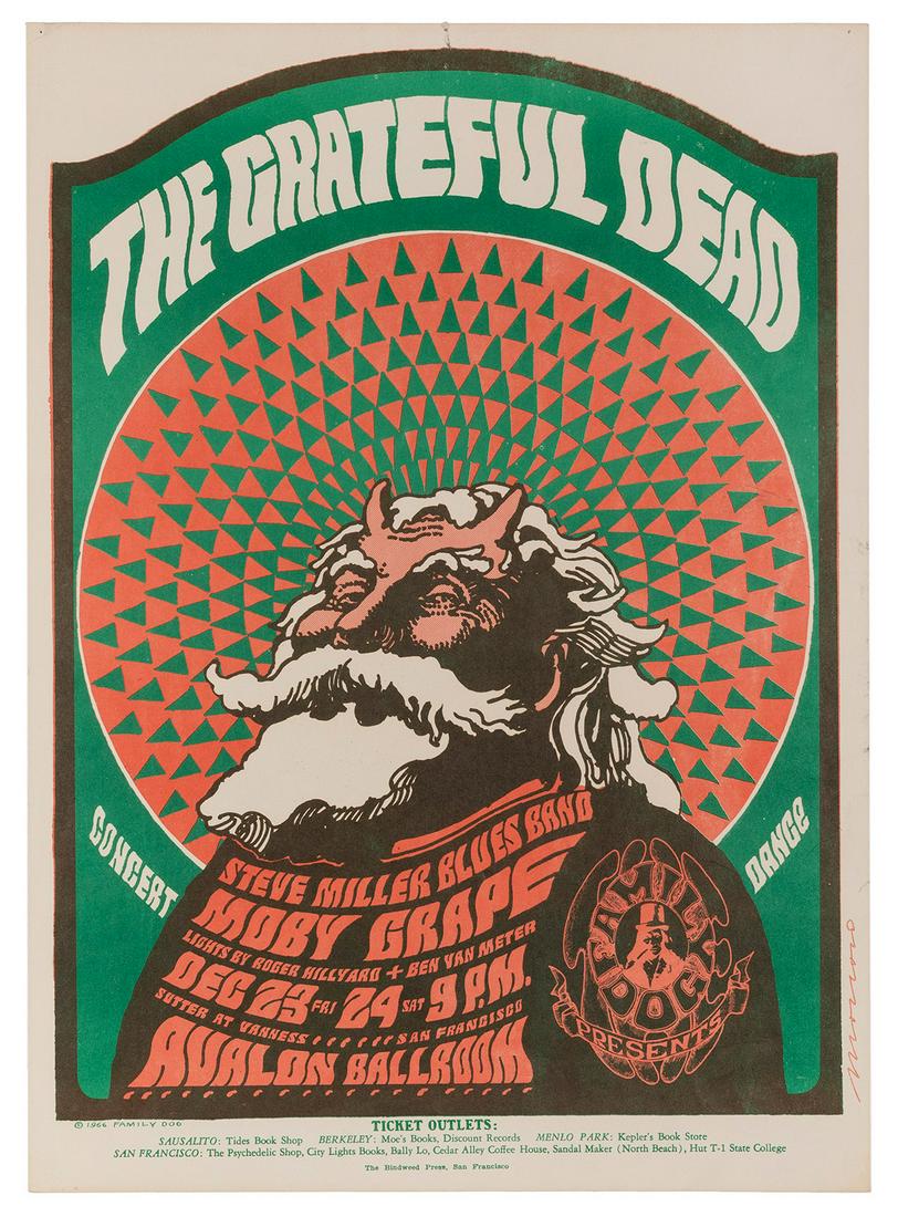 [THE GRATEFUL DEAD] MOSCOSO, Victor (Spanish, b. 1936). (1 of 1)