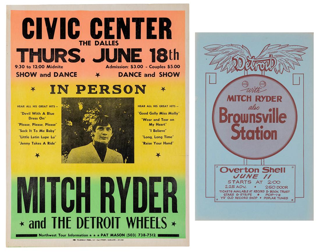 Pair of Mitch Ryder Concert Posters. Circa 1960s/70s. (1 of 1)