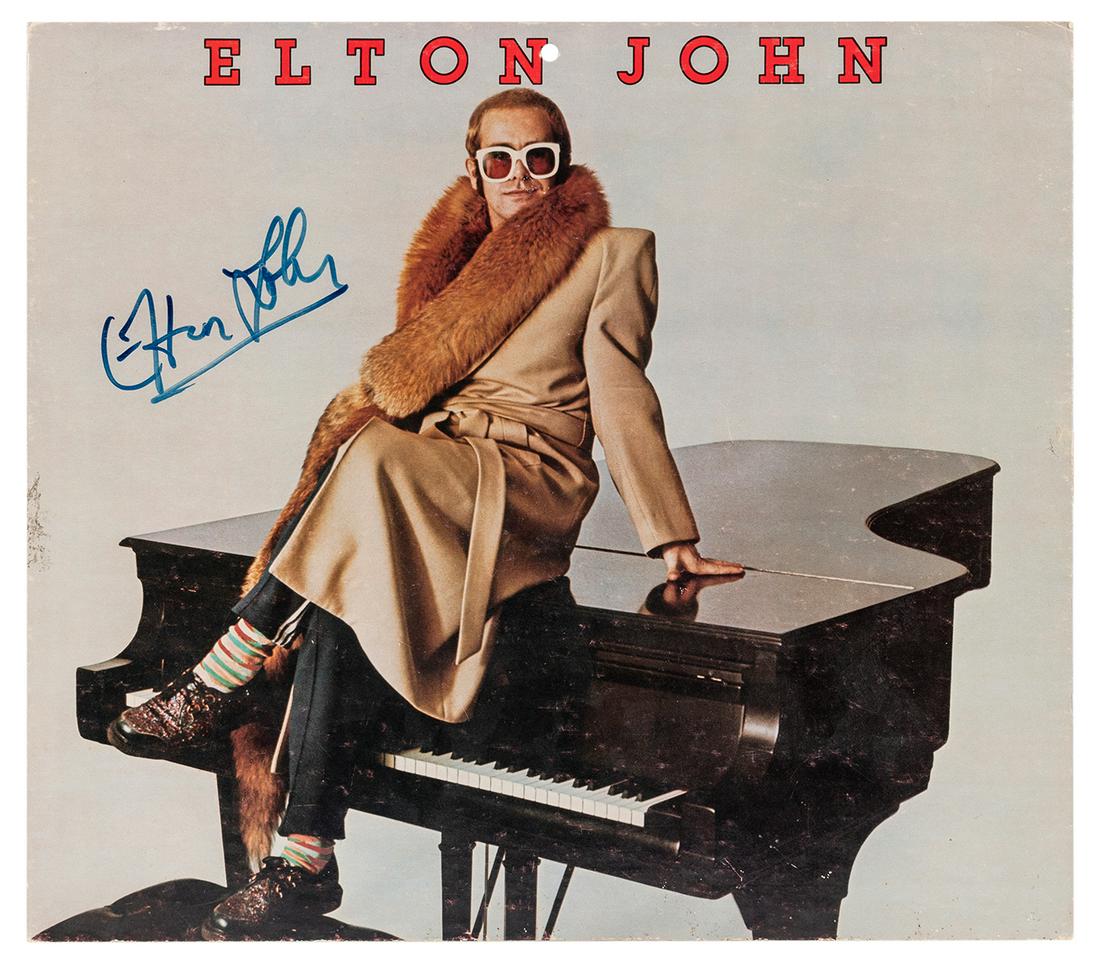 Elton John Signed Photo Card. Calendar cover signed by (1 of 1)