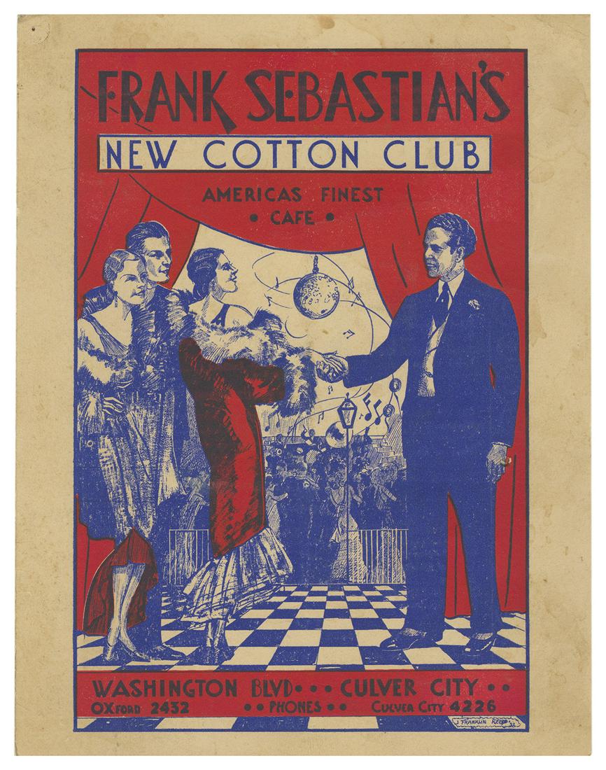 Frank Sebastian’s New Cotton Club Menu. Culver (1 of 2)