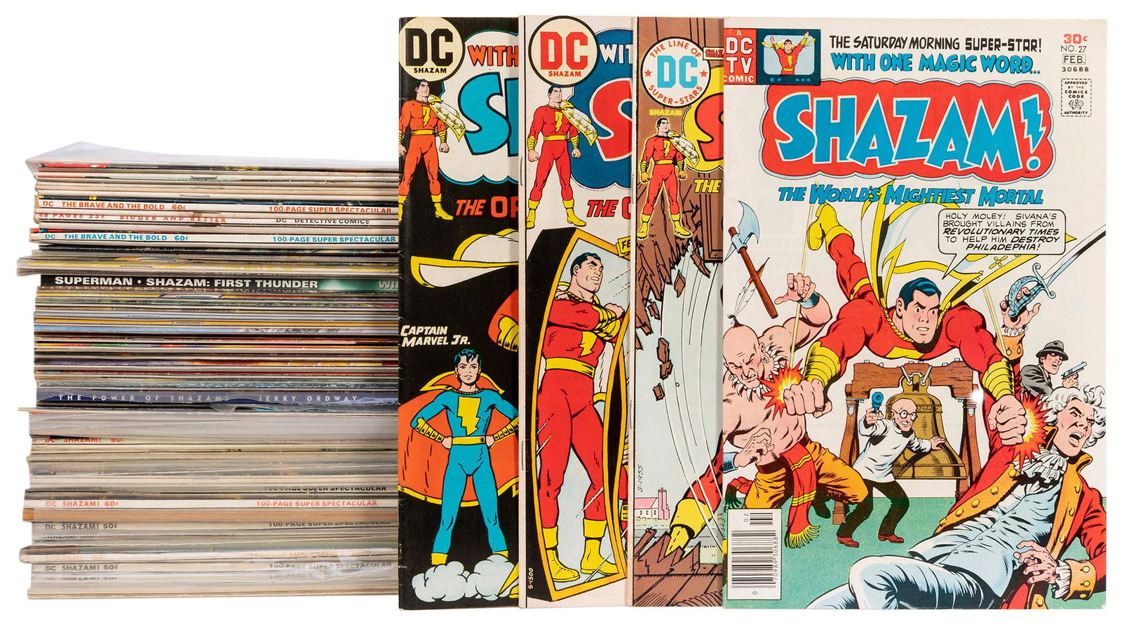 Lot of 4 Boxes of DC and Marvel Comics. 1950s-1980s. (1 of 2)