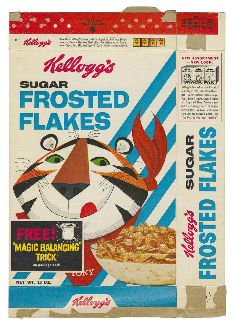 1962 Kellogg’s Frosted Flakes Cereal Box with (1 of 2)