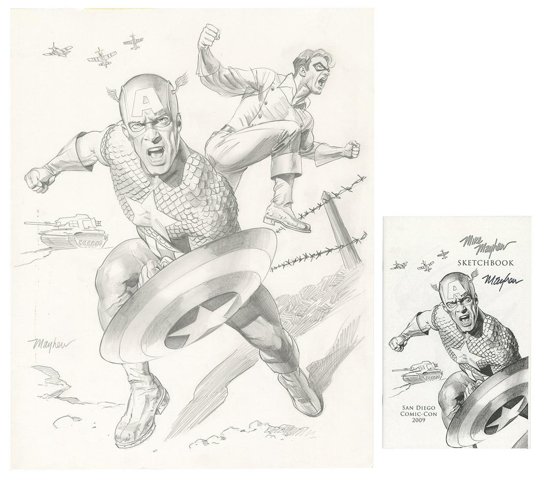 MAYHEW, Mike (American). Captain America and Bucky (1 of 1)