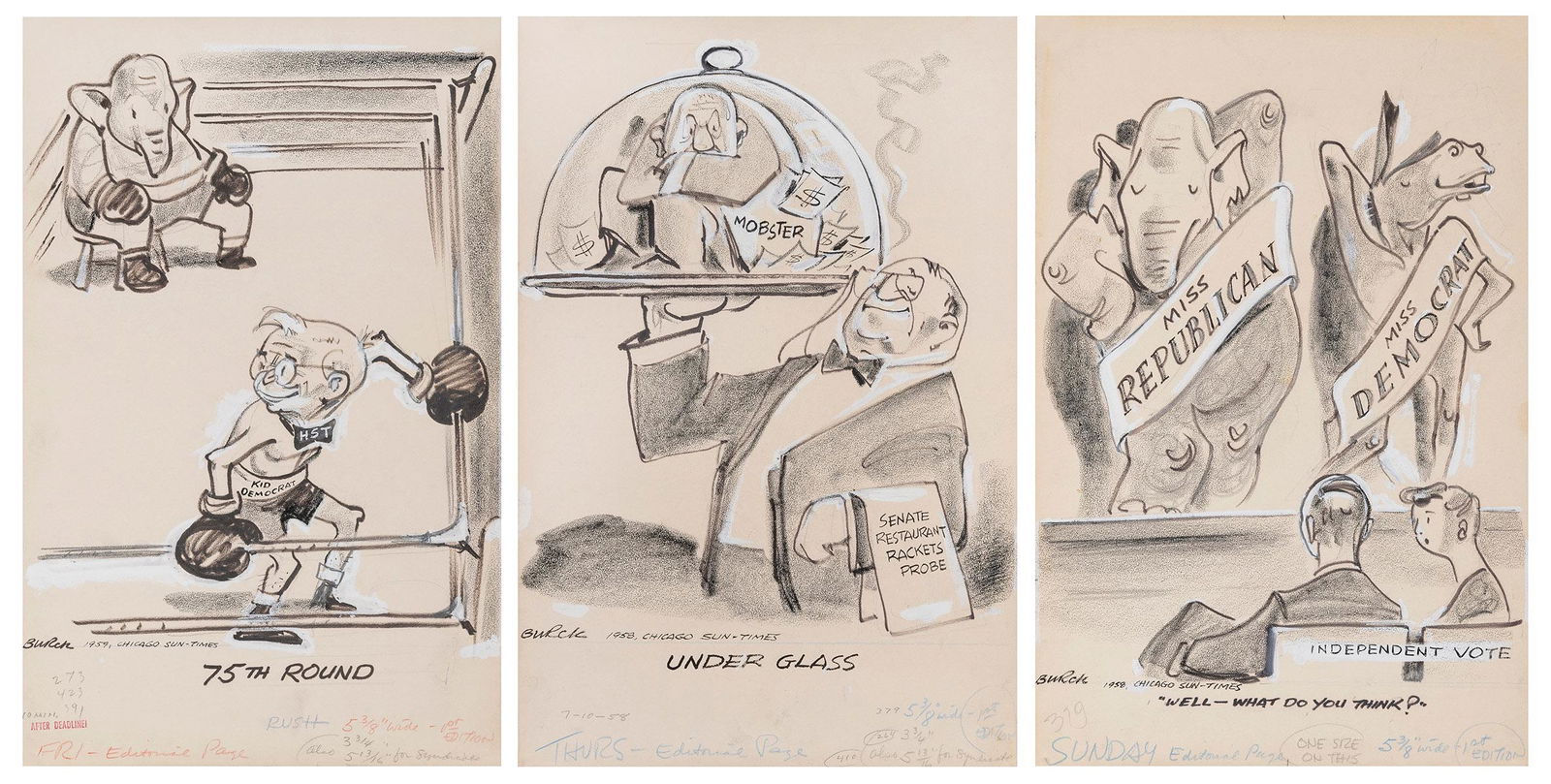 BURCK, Jacob (American [born Poland], 1907-1982). Three (1 of 1)