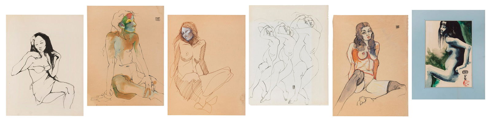 BLUE, Robert D. (American, 1946-1998). Group of 6 (1 of 7)