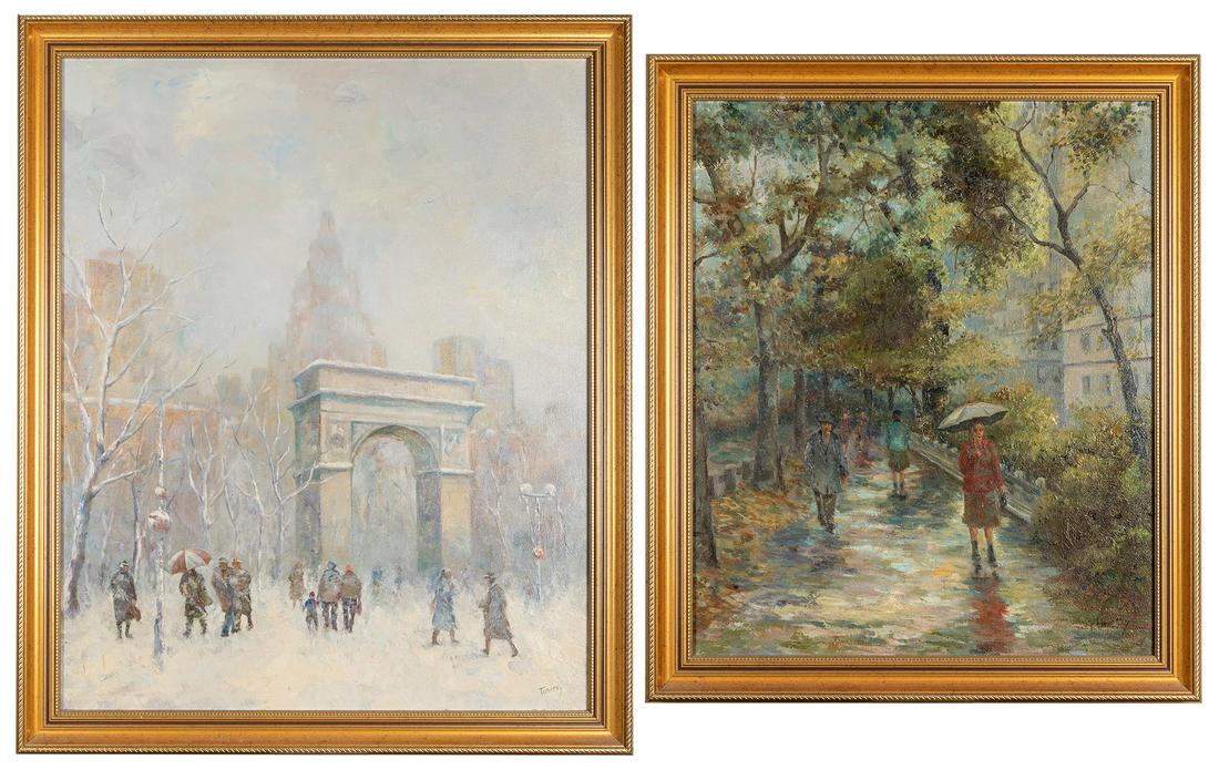 TUROCZY, F. Two Paintings of Washington Square Park, (1 of 1)