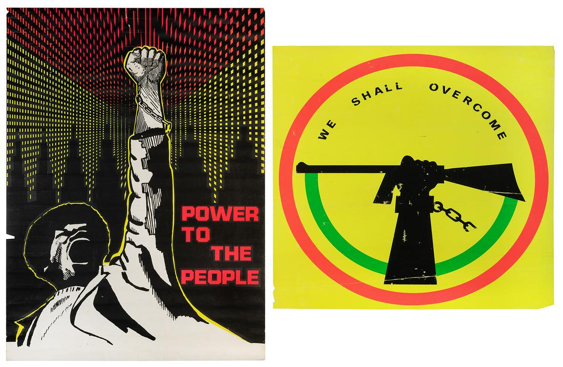 [BLACK POWER]. Pair of blacklight posters. N.p., ca. (1 of 3)