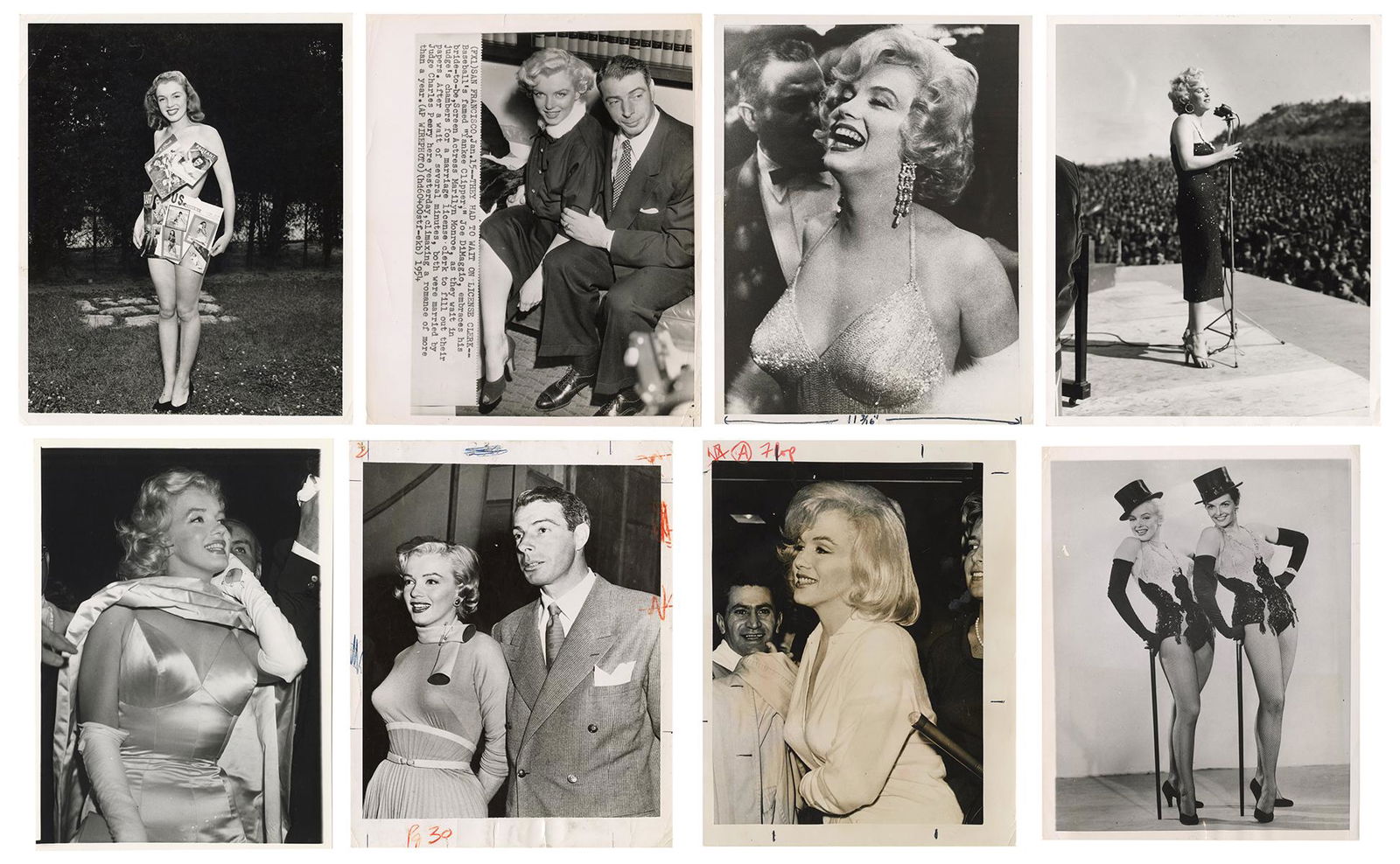 [MONROE, Marilyn (1926-1962)]. A group of 8 wire (1 of 1)