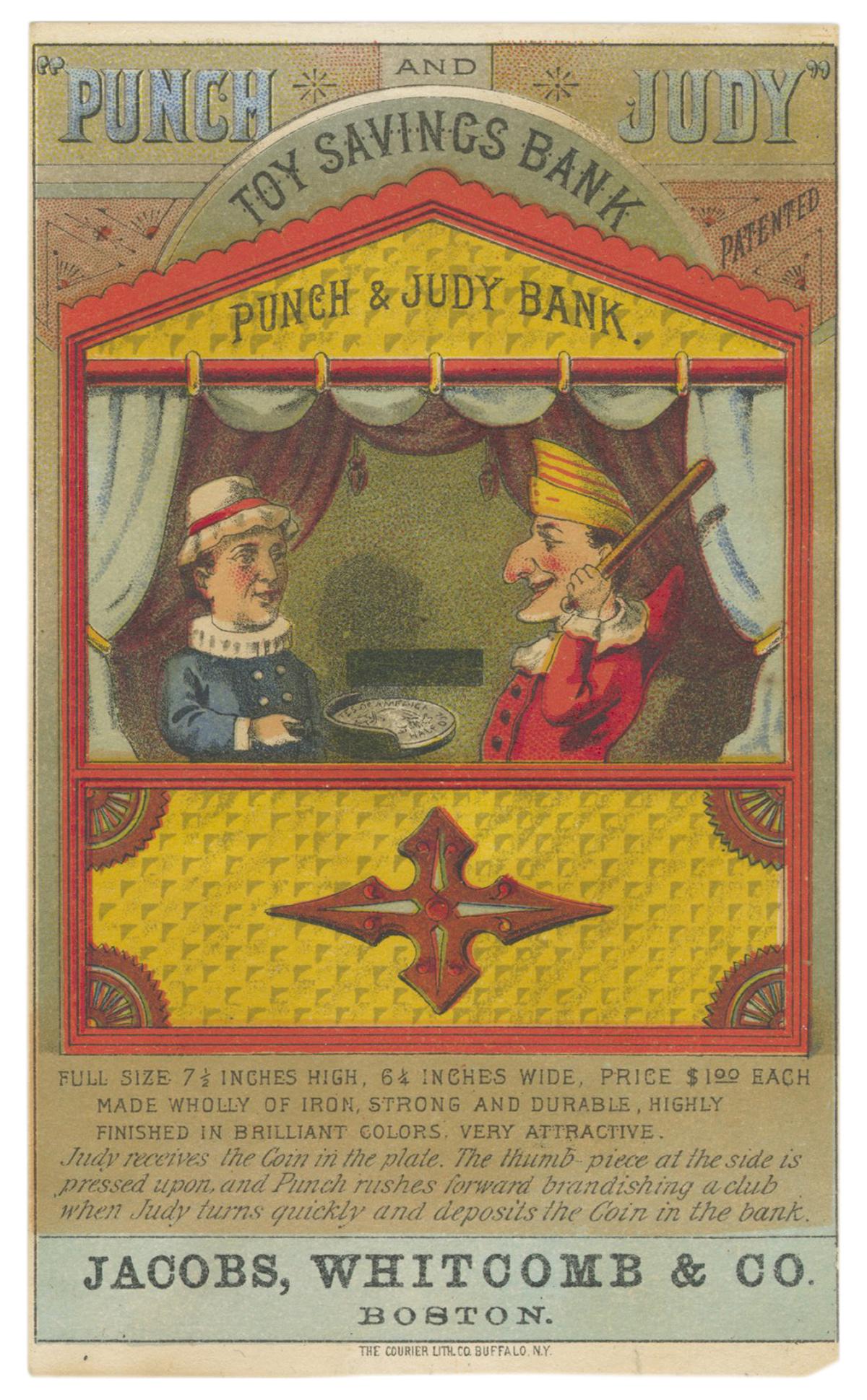 Punch & Judy Mechanical Bank Trade Card. Buffalo, NY: (1 of 1)