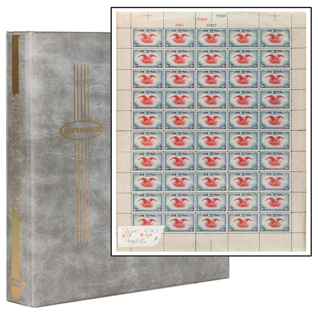 [Stamps]. U.S. Face lot. Supersafe Mint Sheet binder (1 of 8)