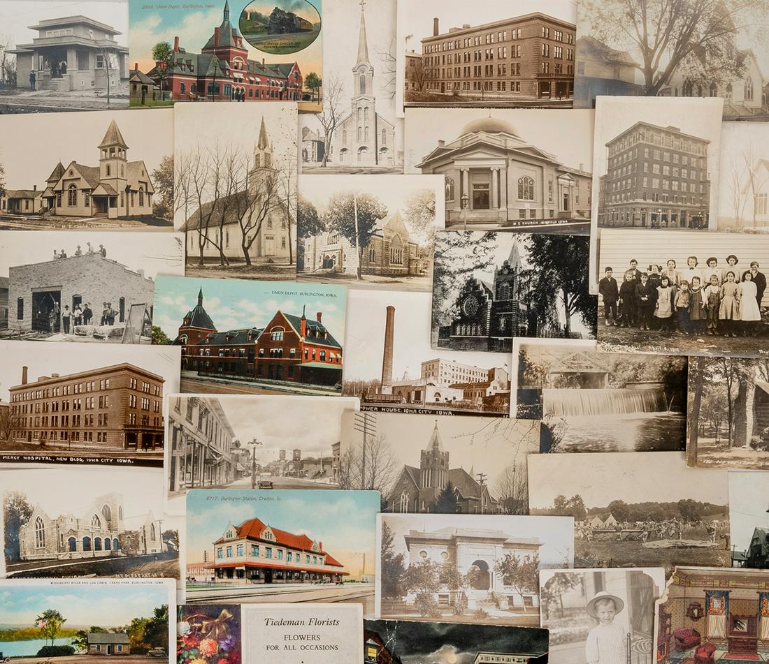 [POSTCARDS]. Over 1,000 Iowa postcards. Large (1 of 2)