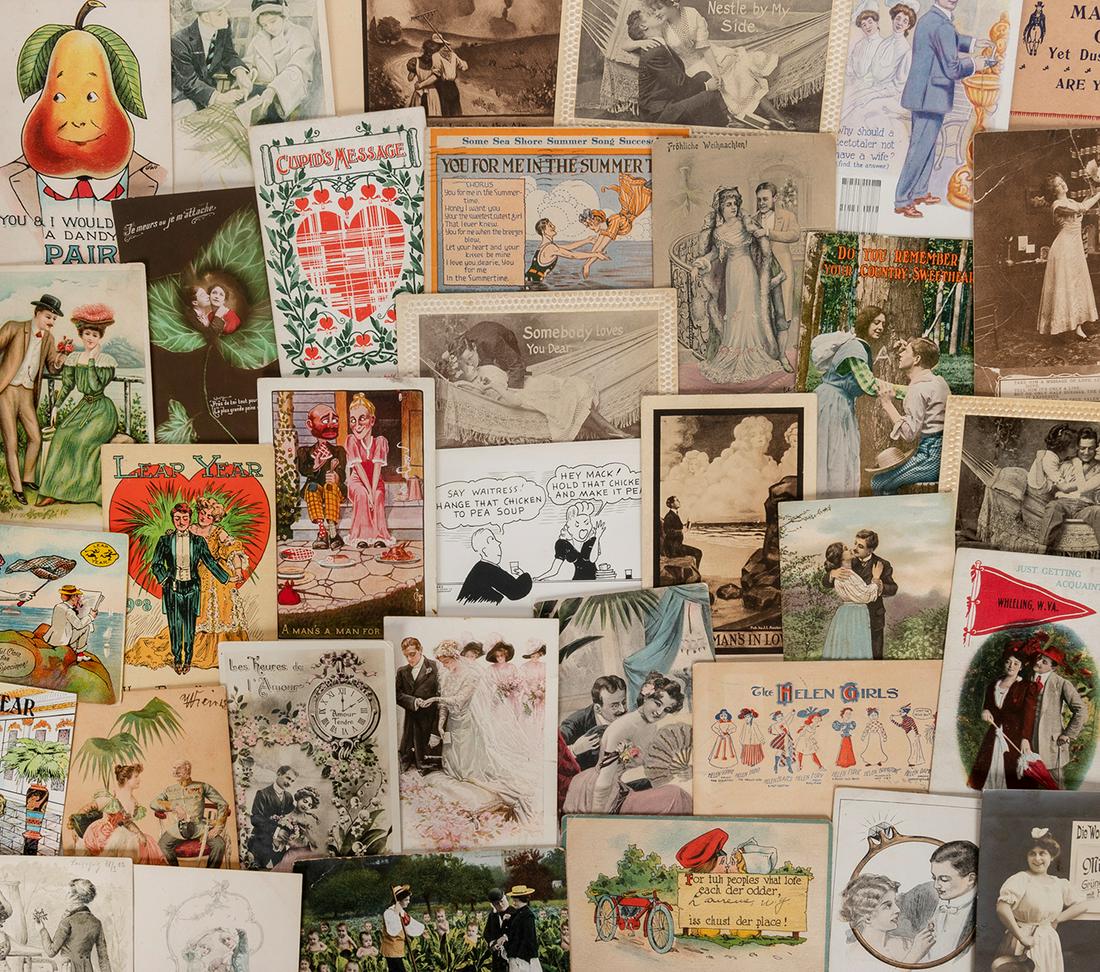 [ROMANCE]. Collection of Romantic Theme Postcards. (1 of 1)