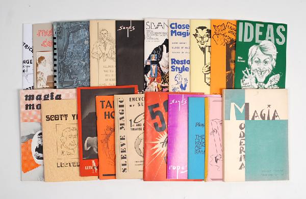 Group of 20 autographed magic books / lecture notes: [Autographs] Group of 20 autographed magic books and lecture notes. Inscriptions to Herb Zarrow, Connie Bush, and others. Titles include 52 Amazing Card Tricks (1949; signed and inscribed by Rufus Ste