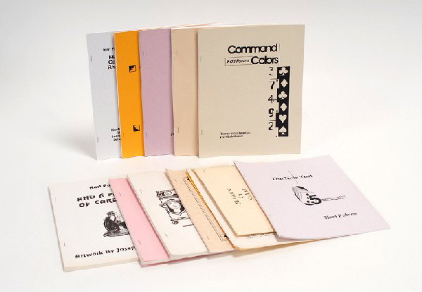 12 Karl Fulves card tricks and magic publications: Fulves, Karl. Group of 12 Karl Fulves publications about magic and card tricks. Including 13 Prophets (1996), And a Packet of Cards (1989), Command Colors (1997), Gambling Notes (by Neal Elias, 2000),