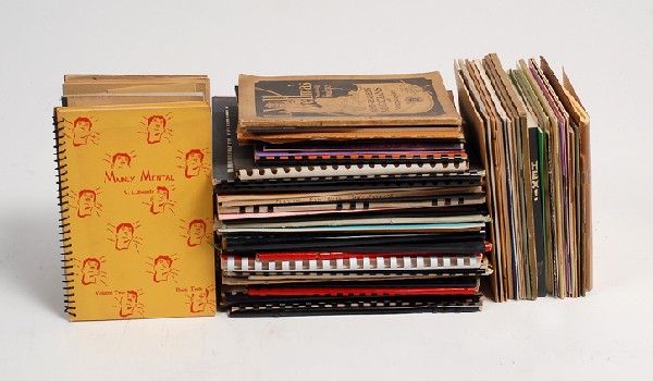 Group of over 100 softbound books about mentalism,: [Mentalism] Group of over 100 softbound books about mentalism, hypnotism, and mind reading. Including Double Incidence by Al Mann (1986), The D.J.L. Mystery Series (Heart Beat Test, Pins Thru Flesh! a