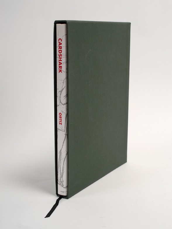 Ortiz, Darwin. Cardshark. [Silver Spring], 1991: Ortiz, Darwin. Cardshark. [Silver Spring], 1991. Publisher's black leather with ribbon bookmark, being number 38 from the publisher's limited, deluxe edition of 50, with green cloth slipcase, as issue