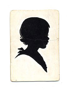 Silhouette of a girl cut by Dai Vernon: Vernon, Dai. Silhouette of a girl cut by Dai Vernon. N.p., ca. 1940. On a mount measuring 2 ¼ x 3 ¼". Unobtrusive central fold and extremities worn, otherwise good condition.