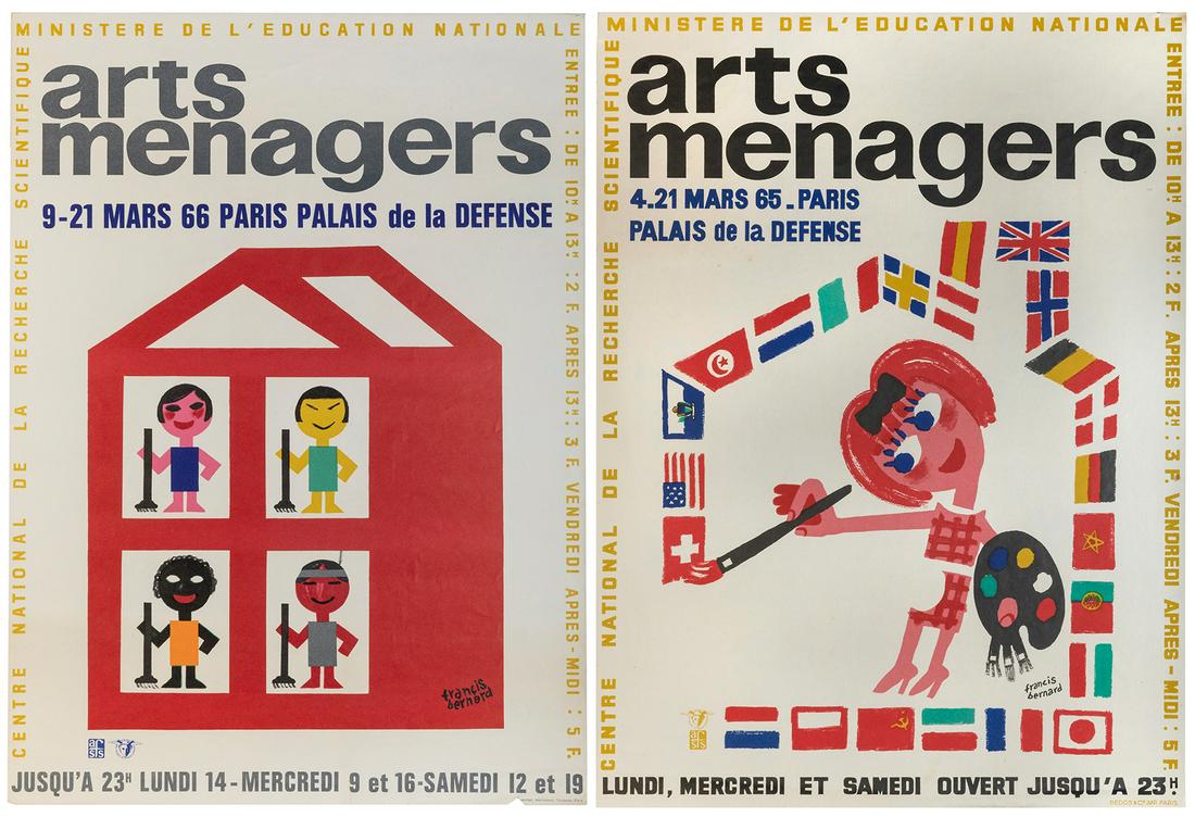BERNARD, Francis. A pair of Arts Menagers posters. (1 of 3)