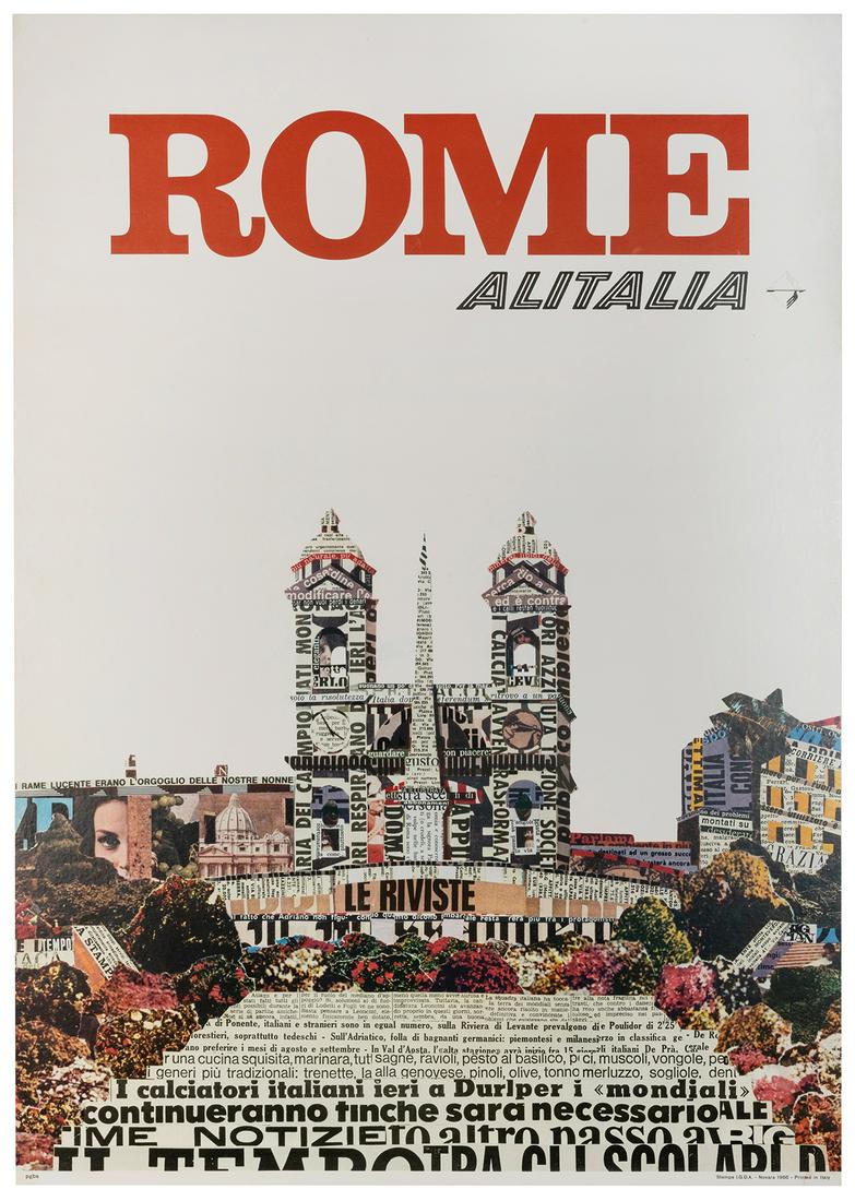 Alitalia / Rome. 1966. Collage travel poster of (1 of 1)