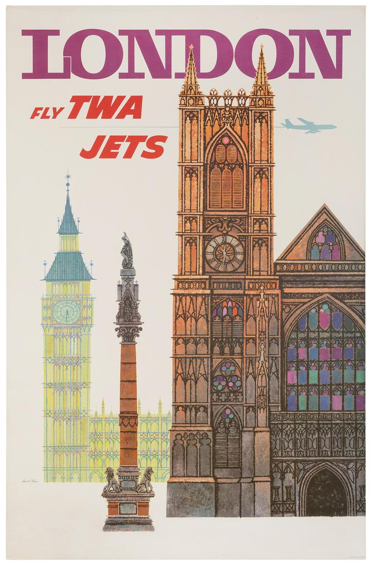 KLEIN, David (1918-2005). London / Fly TWA Jets. USA, (1 of 1)