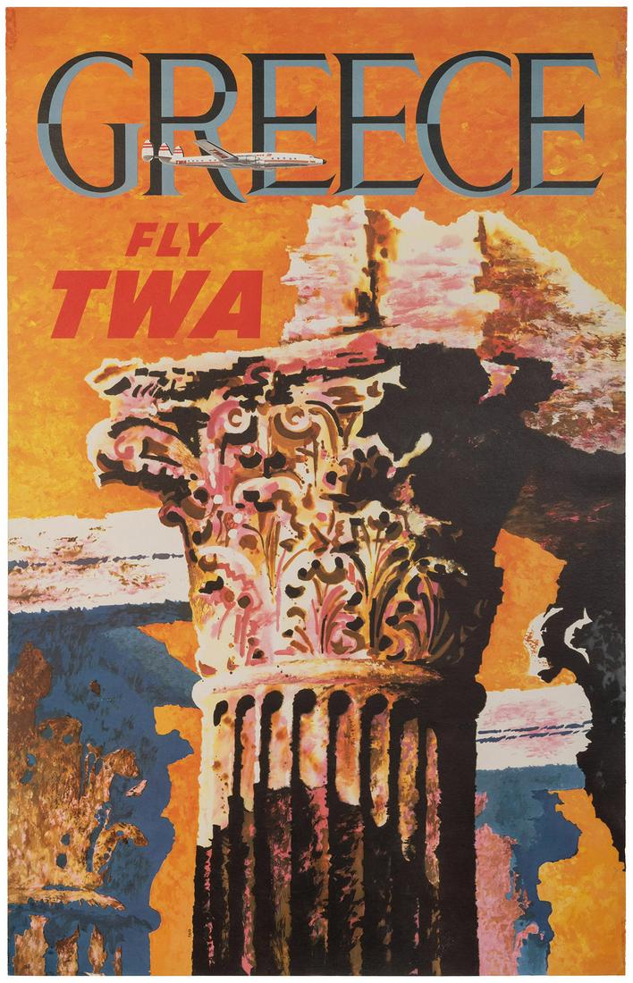KLEIN, David (1918-2005). Greece / Fly TWA. Circa (1 of 1)