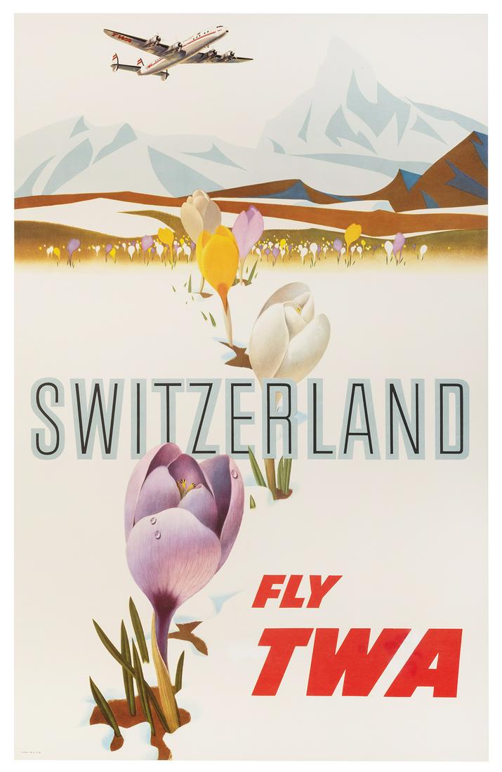 KLEIN, David (1918–2005). Switzerland / Fly TWA. (1 of 1)