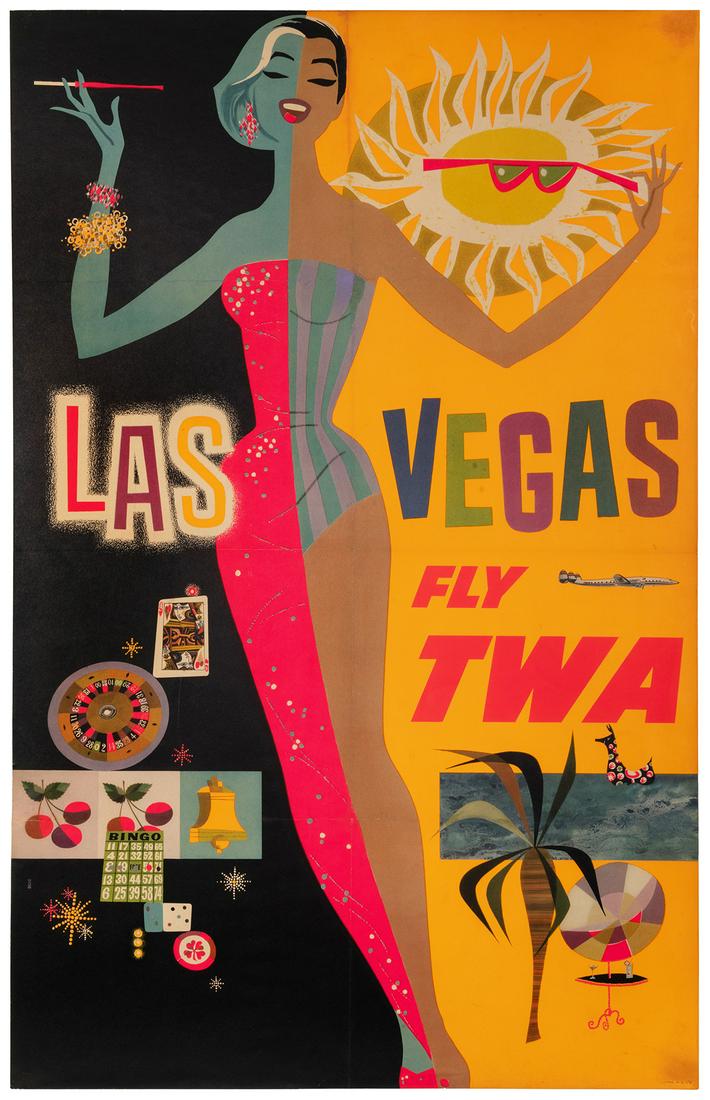 KLEIN, David (1918-2005). TWA / Las Vegas. USA, ca. (1 of 1)