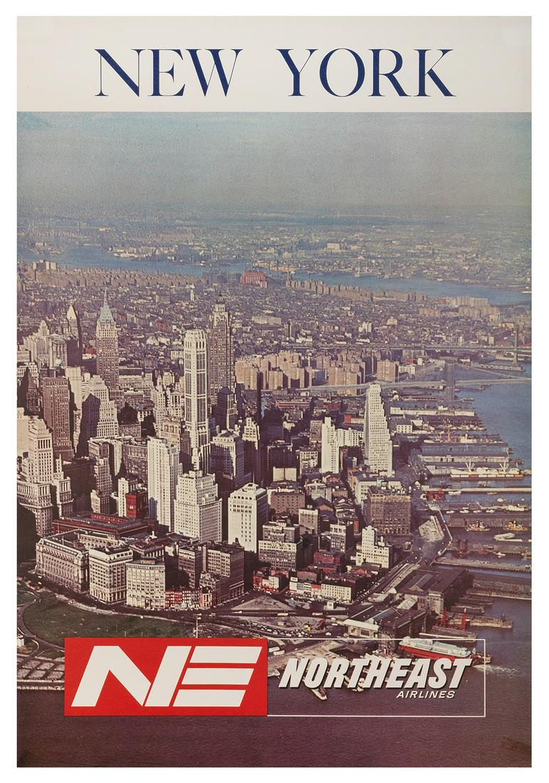 New York / Northeast Airlines. 1960s. Photo-offset (1 of 1)