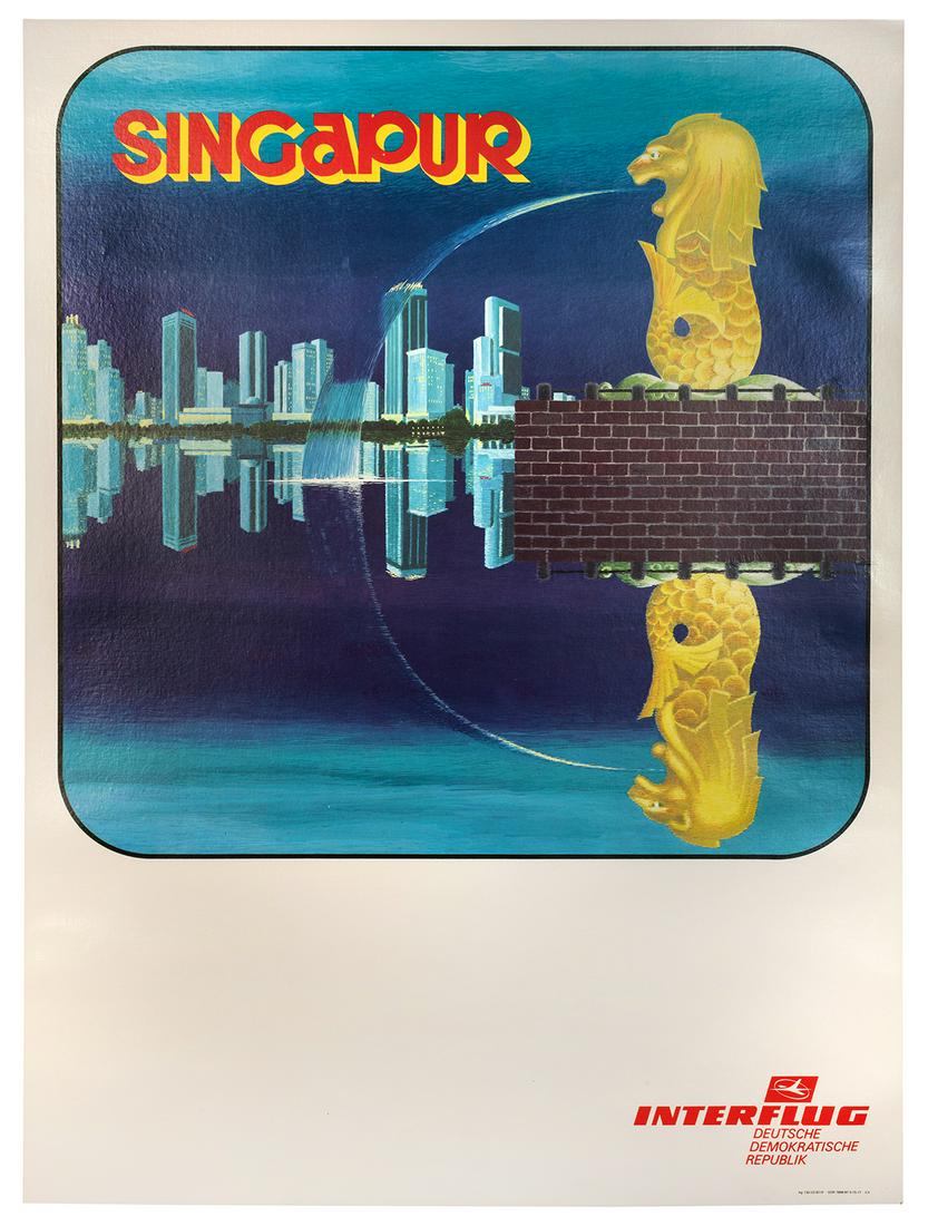 Singapur / Interflug. Circa 1970s. Color poster (1 of 1)