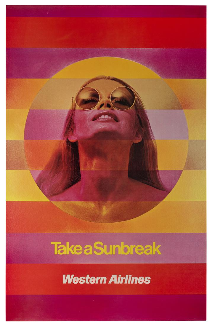 Western Airlines / Take a Sunbreak. 1970s. A woman (1 of 1)