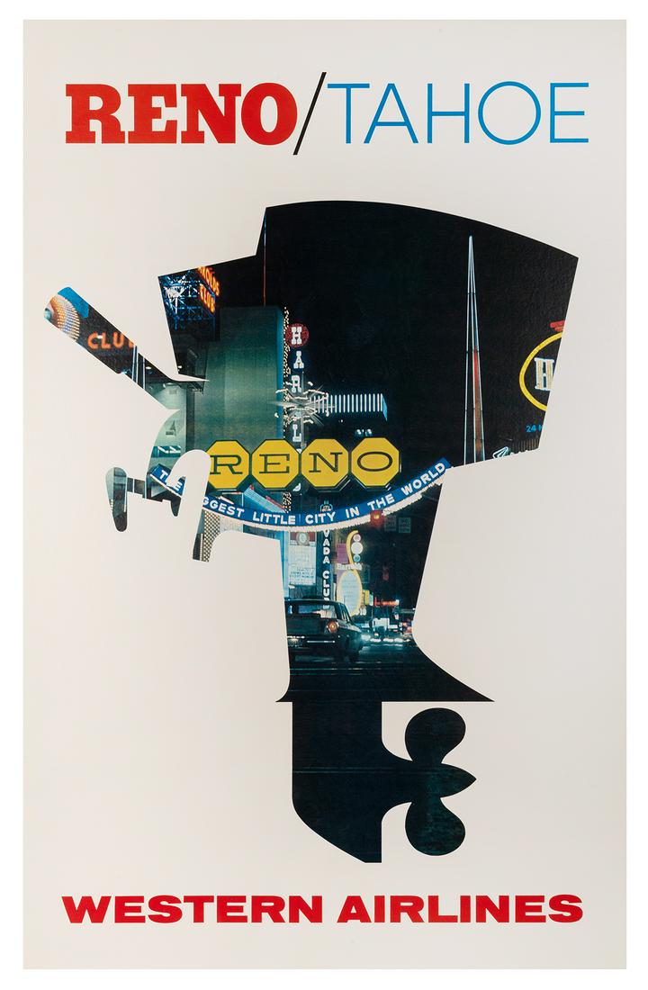 Reno / Western Airlines. Circa 1970s. Photograph of the (1 of 1)