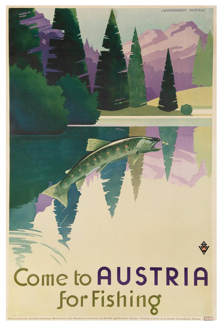 WUNSCHEIM, Erich Von. Come to Austria for Fishing. (1 of 1)