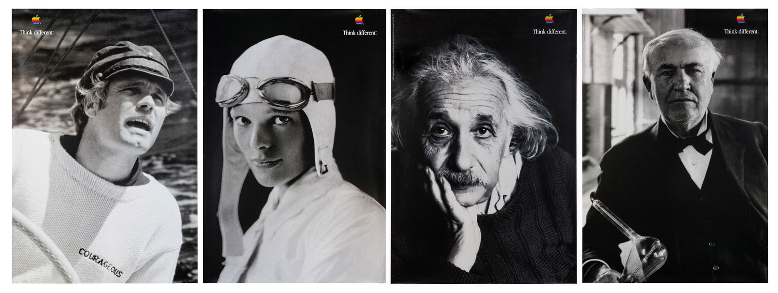 [APPLE COMPUTERS]. A group of 4 Apple “Think (1 of 5)